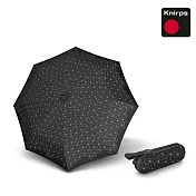 Knirps德國紅點傘｜X1 輕巧紅點膠囊五折傘-Lotus Black蓮花黑Lotus Bk