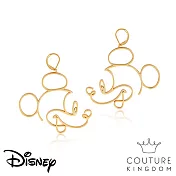 Disney Jewellery 迪士尼米奇鏤空線條鍍14K金耳環 Mickey Mouse Earring by Couture Kingdom