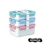 韓國KOMAX 長型三層餐盒組 (兩色)白