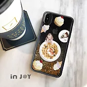 INJOYmall for iPhone XR 愛甜食米格魯 透明 閃亮 流沙手機殼 保護殼