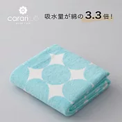 CB Japan泡泡糖 幾何系列超細纖維3倍吸水擦頭巾天空藍