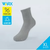 WARX除臭襪 足弓防護短筒襪5入組 XL號28-31cm灰色