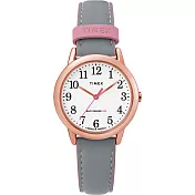【TIMEX】天美時 Easy Reader系列 玩味個性跳色手錶  (灰/玫瑰金TXTW2T28700)