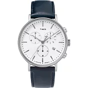【TIMEX】天美時 復刻系列 簡約復古手錶  (深藍/白TXTW2T32500)