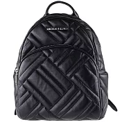 MICHAEL KORS 菱格皮革後背包-黑色（現貨+預購）黑色