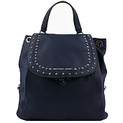 MICHAEL KORS 鉚釘翻蓋後背包-深藍（現貨+預購）深藍