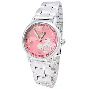 【Disney迪士尼】米奇經典鋼帶手錶紅色-水鑽米奇