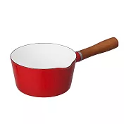 CB Japan 北歐系列琺瑯原木單柄牛奶鍋熱情紅