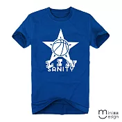 <現貨+預購>[Minidesign]  （男款）LINSANITY五芒星球原創設計T 三色-M（寶藍色）