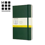 【獨家燙金】MOLESKINE 經典硬殼筆記本 (L型) -方格綠