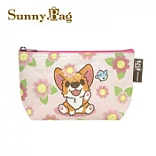 Sunny Bag - 柯基犬椪椪多功能棉布文具袋/化妝包-日日春椪椪款