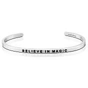 MANTRABAND 美國悄悄話手環 銀色 Believe in Magic 相信奇蹟