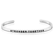 MANTRABAND 美國悄悄話手環 銀色 Stronger Together 在一起會更強大