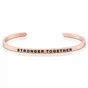 MANTRABAND 美國悄悄話手環 Stronger Together 在一起會更強大 玫瑰金