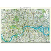 美國 Cavallini & Co. wrap 包裝紙/海報倫敦地圖