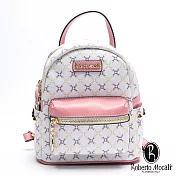 Roberto Mocali - 義大利諾貝兔粉嫩質感小巧雙肩後背包白