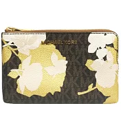 MICHAEL KORS 花朵防刮雙層手拿包-咖啡駝（現貨+預購）咖啡駝