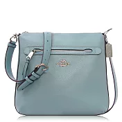 COACH 鵝卵石皮革 / 側背 / 斜背包_藍綠