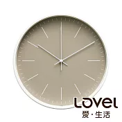 Lovel 30cm北歐簡約金屬框靜音時鐘 - 共5色棕