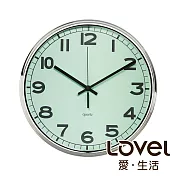 Lovel 31cm工業風鐵框魚眼鏡面靜音時鐘 - 共5款綠