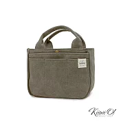 Kiiwi O! 實用機能厚磅帆布手提隨行包 HELEN 水洗軍綠
