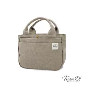 Kiiwi O! 實用機能厚磅帆布手提隨行包 HELEN 水洗灰