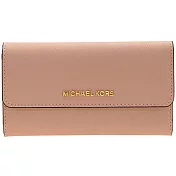 MICHAEL KORS 防刮皮革三折長夾-粉紅（現貨+預購）粉紅