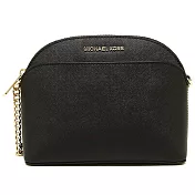 MICHAEL KORS 防刮皮革斜背貝殼包-經典黑（現貨+預購）經典黑