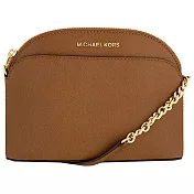 MICHAEL KORS 防刮皮革斜背貝殼包-焦糖（現貨+預購）焦糖