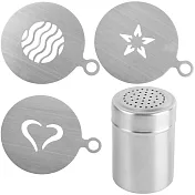 《CreativeTops》Cafetiere花式咖啡印花模3件+粉罐