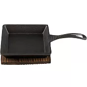 《CreativeTops》竹盤+迷你單柄鑄鐵煎烤盤(方13cm)