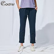 ADISI 女抽繩休閒修身錐形褲AP1911138 (S-2XL) / 城市綠洲 (吸濕快乾、透氣、無光紗、抗UV、戶外休閒)S深藍