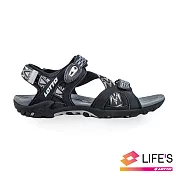 LOTTO 義大利 男 排水磁扣涼鞋-US7黑