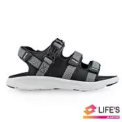 LOTTO 義大利 女 潮流織帶涼鞋-US5黑