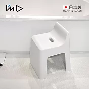 【日本巖谷Iwatani】RETTO曲面一體簡約室內/穿鞋/浴室椅凳 -白