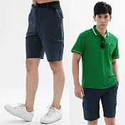 【遊遍天下】男款彈性抗UV休閒短褲(GP10005)贈腰帶M丈青