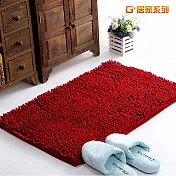 G+居家 3入組 超細纖維長毛吸水止滑墊(40x60cm)熱情紅