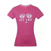 【The North Face】女 短袖T恤S桃紅