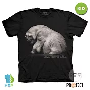 【摩達客】美國The Mountain保育系列 拯救北極熊 兒童黑色純棉短袖T恤 M YM
