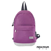 AOKANA奧卡納 防盜搶隨身胸包安全防水防盜背包男 休閒包女 單肩斜背包 附海關鎖 68-101 YKK拉鍊神秘紫