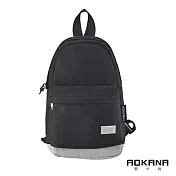 AOKANA奧卡納 防盜搶隨身胸包安全防水防盜背包男 休閒包女 單肩斜背包 附海關鎖 68-101 YKK拉鍊經典黑