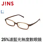 JINS 25%濾藍光無度數鏡框(AFPC14S101)棕色