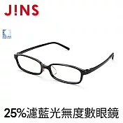 JINS 25%濾藍光無度數鏡框(AFPC14S101)黑色