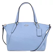 COACH 荔枝紋造型手提/斜背包-水藍色 (現貨+預購)水藍色