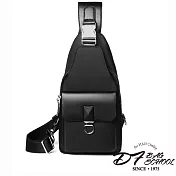 DF BAGSCHOOL - 勾勒時尚男士魅力胸包斜肩包-共2色黑色