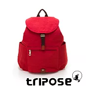 tripose MEMENTO系列微皺尼龍經典輕量後背包(大) 石榴紅