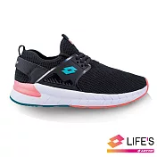 LOTTO 義大利 女 EVO LIFE 彈力潮流跑鞋-US6黑