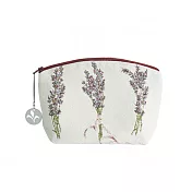 Art de Lys法國原裝 5773B 薰衣草香水/白色背景/雙面小型化妝包 15x20