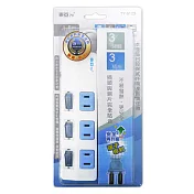 東億2孔3開關3插座延長線_1.8公尺(6尺) TY-S123-6尺