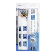 東億2孔3開關3插座延長線_3.6公尺(12尺) TY-S123-12尺